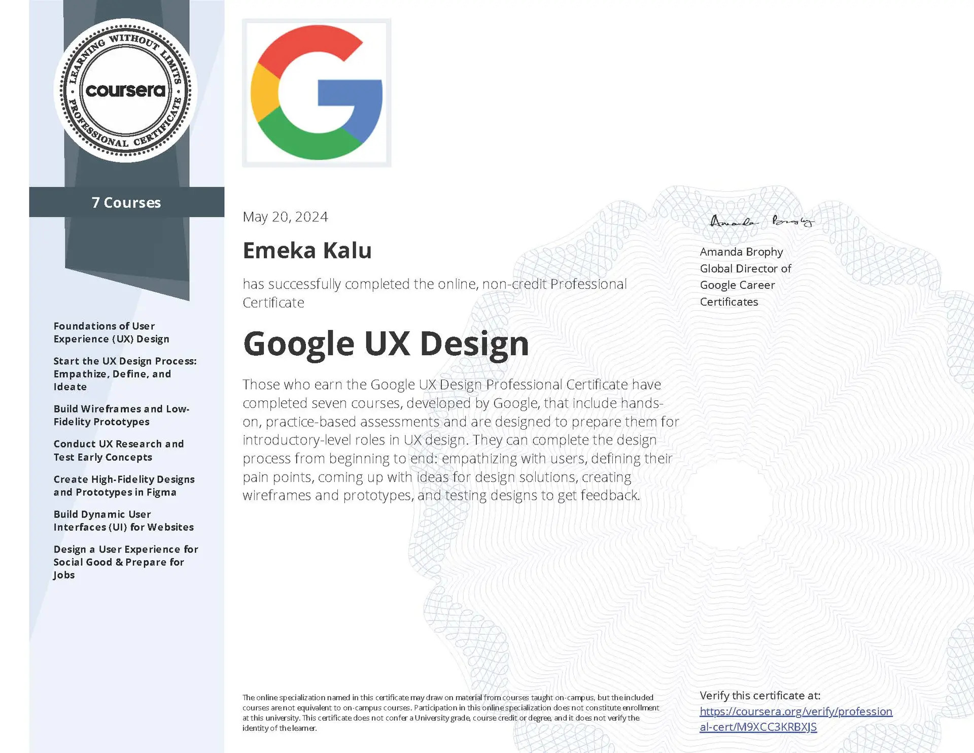 Google UX Design Professional Certification